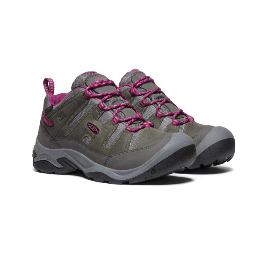 KEEN Shoes | Women'S Circadia Waterproof Shoe | Steel Grey/Boysenberry