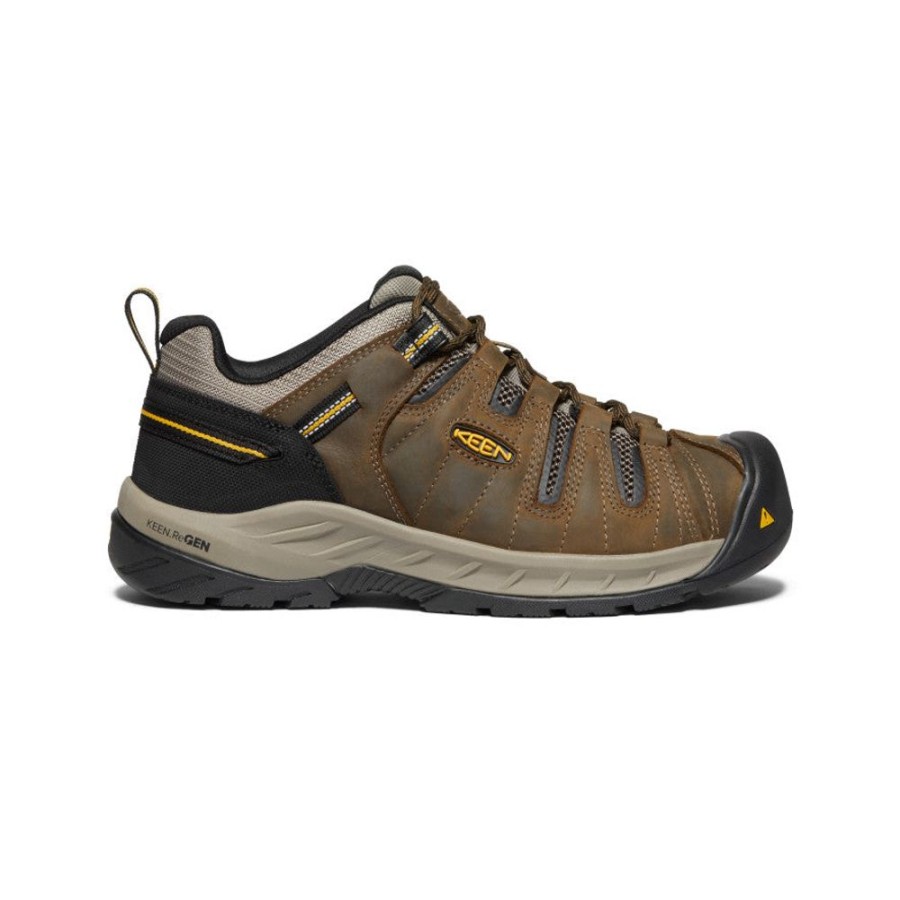 KEEN Work Boots & Shoes | Men'S Flint Ii (Soft Toe) | Cascade Brown/Golden Rod