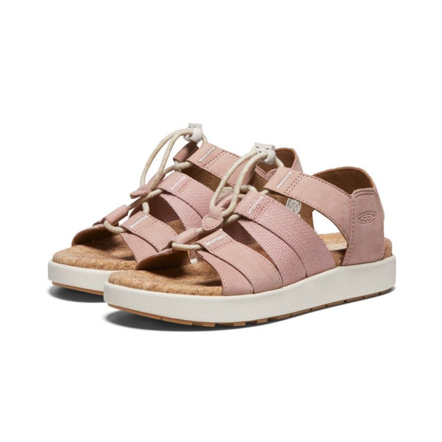 KEEN Sandals | Women'S Elle Mixed Strap Sandal | Fawn/Birch