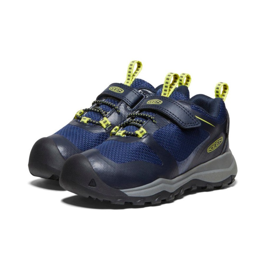 KEEN Shoes | Little Kids' Wanduro Waterproof Shoe | Sky Captain/Evening Primrose