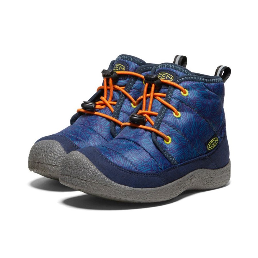 KEEN Boots | Big Kids' Howser Ii Waterproof Chukka | Deep Lagoon/Evening Primrose