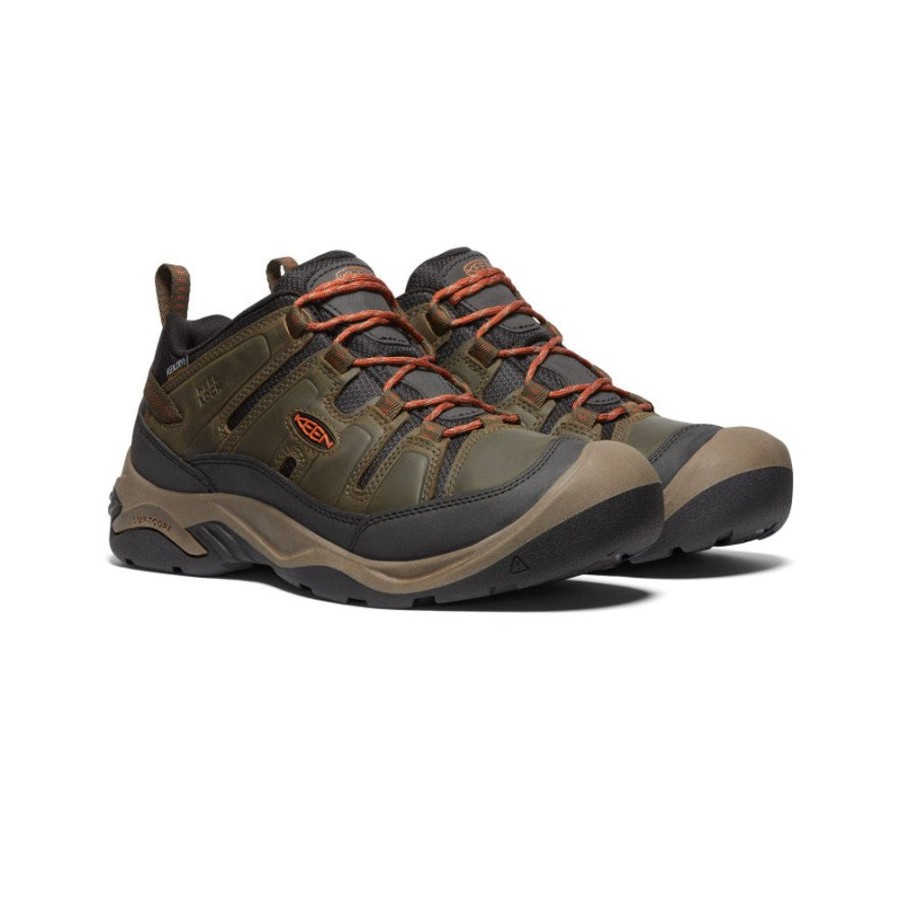 KEEN Shoes | Men'S Circadia Waterproof Shoe | Black Olive/Potters Clay