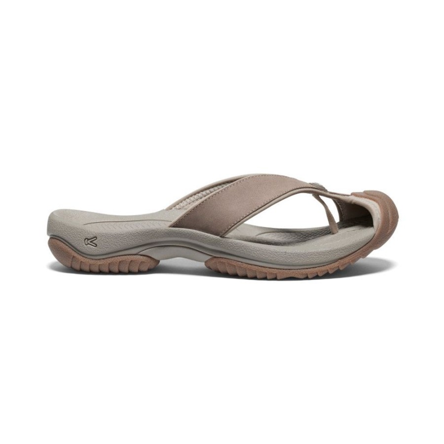 KEEN Slip-Ons | Men'S Waimea Leather Flip-Flop | Brindle/Birch