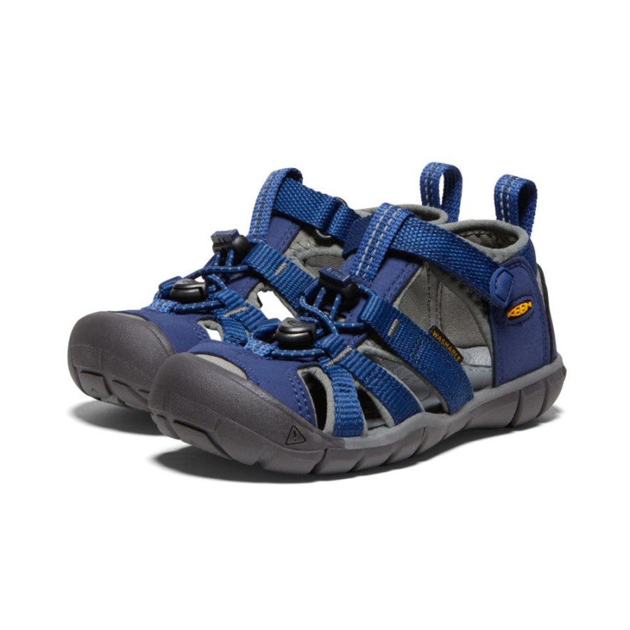 KEEN Sandals | Little Kids' Seacamp Ii Cnx | Blue Depths/Gargoyle