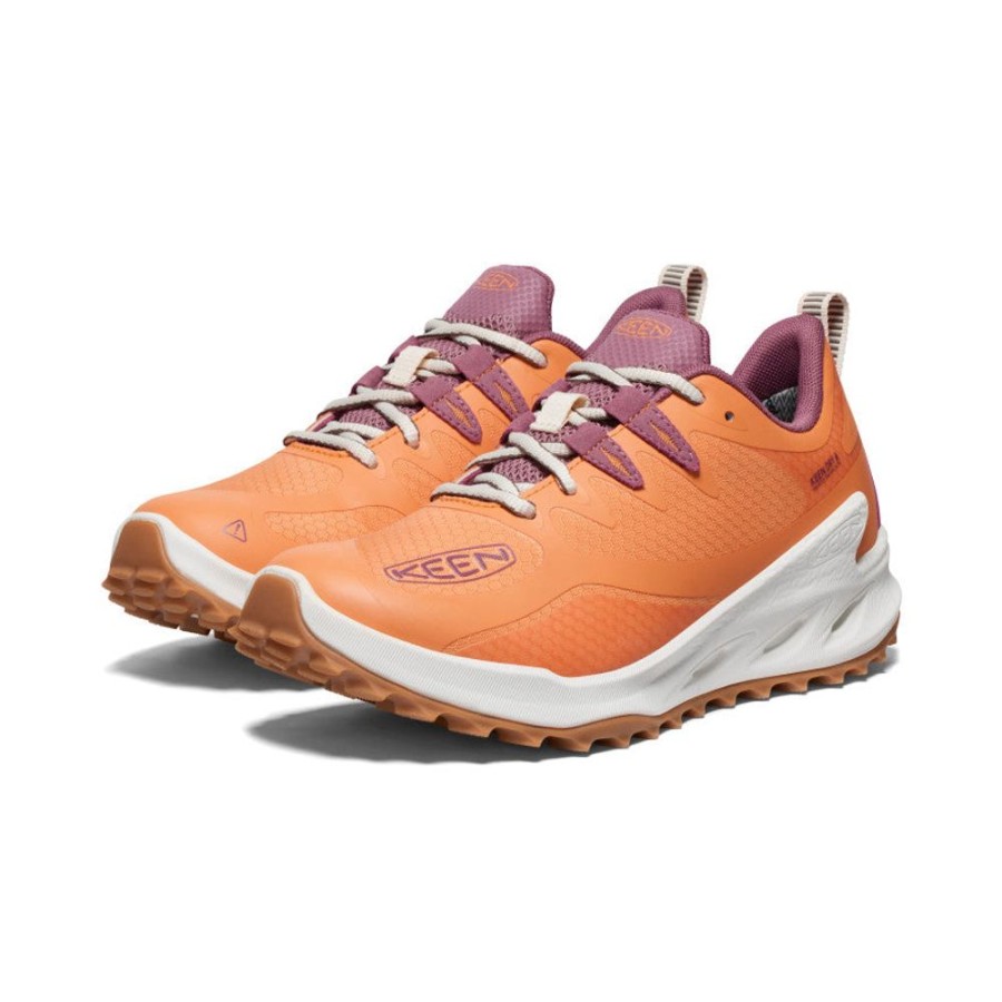 KEEN Shoes | Women'S Zionic Waterproof Hiking Shoe | Tangerine/Star White