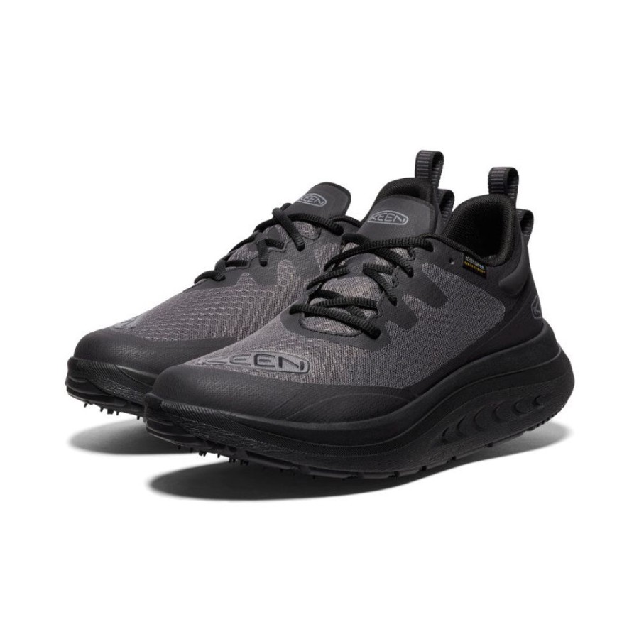 KEEN Shoes | Men'S Wk400 Waterproof Walking Shoe | Black/Black