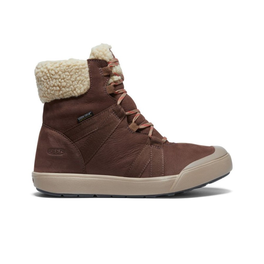 KEEN Boots | Women'S Elle Winter Waterproof Boot | Chestnut/Red Clay