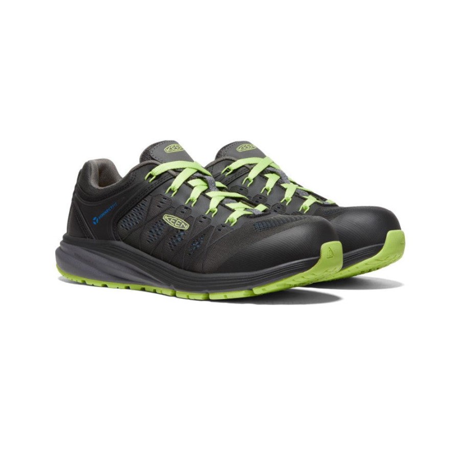 KEEN Work Boots & Shoes | Men'S Vista Energy (Carbon-Fiber Toe) | Magnet/Green Glow