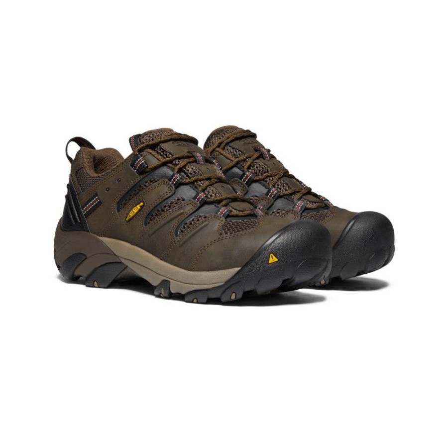 KEEN Work Boots & Shoes | Men'S Lansing Low (Steel Toe) | Cascade Brown/Fired Brick