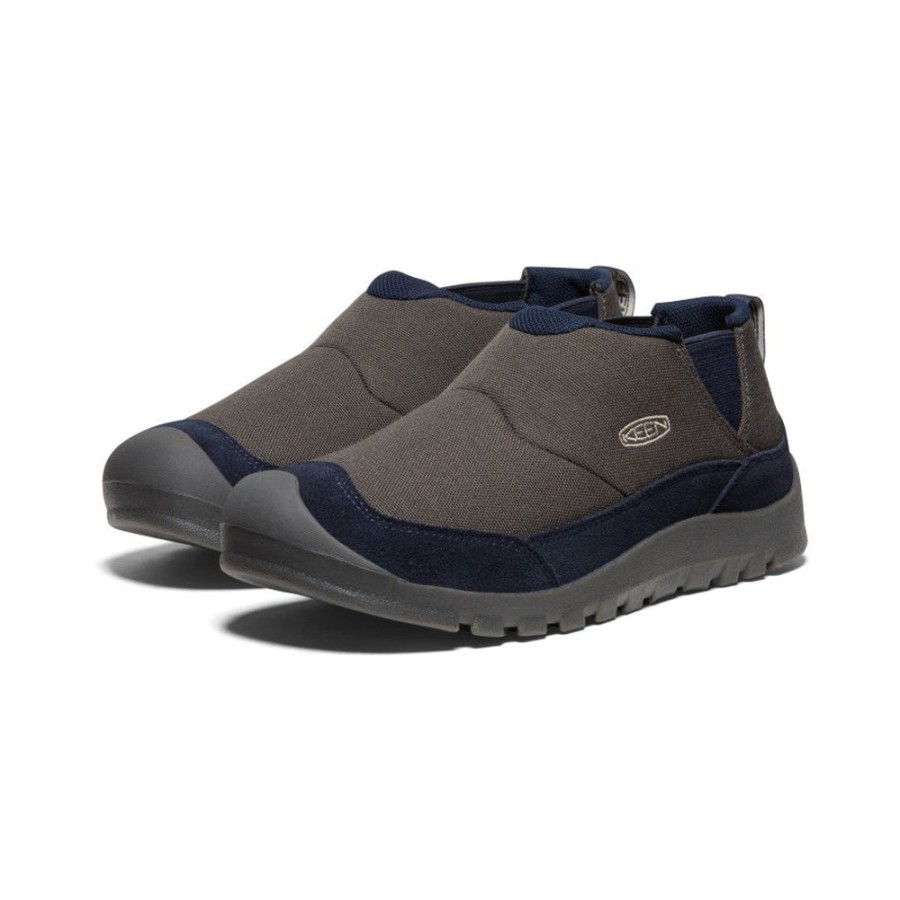 KEEN Slip-Ons | Men'S Hoodcamp Slip-On | Black Olive/Sky Captain