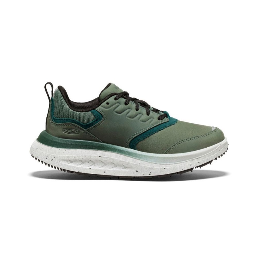 KEEN Shoes | Women'S Wk400 Leather Walking Shoe | Dark Forest/Sea Moss