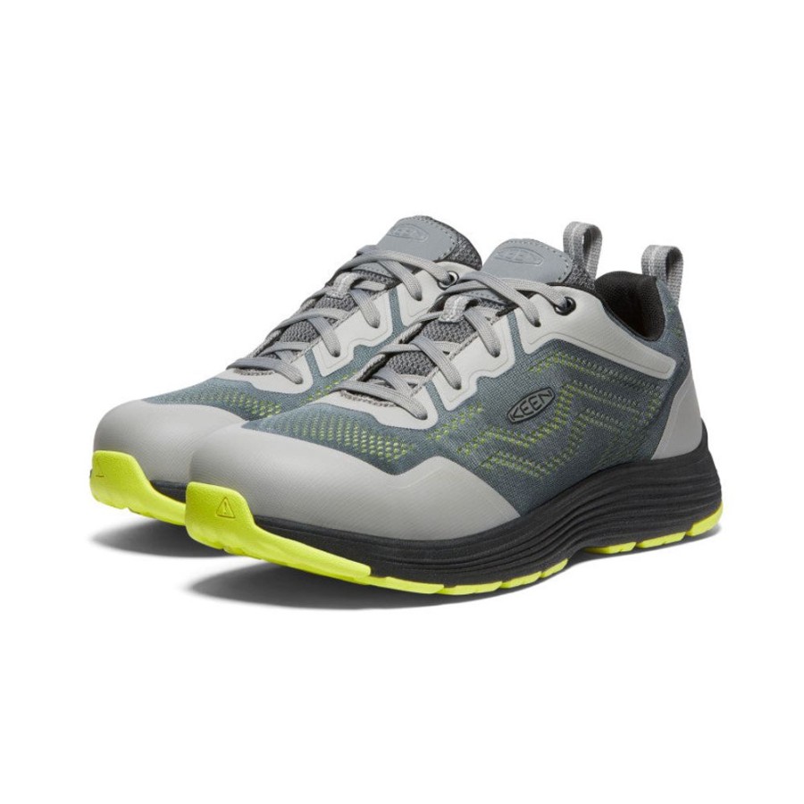 KEEN Work Boots & Shoes | Men'S Sparta 2 Esd (Aluminum Toe) | Steel Grey/Evening Primrose