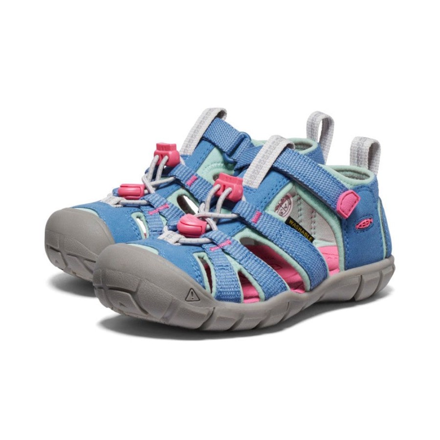 KEEN Sandals | Little Kids' Seacamp Ii Cnx | Coronet Blue/Hot Pink