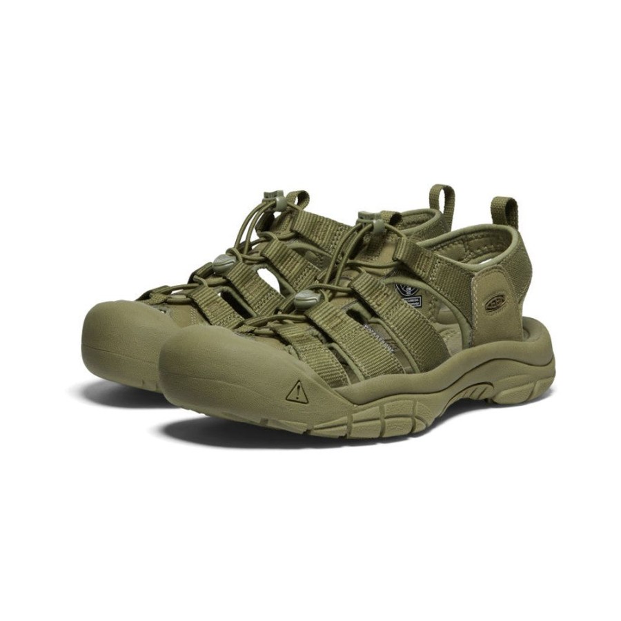 KEEN Sandals | Men'S Newport H2 | Monochrome/Olive Drab