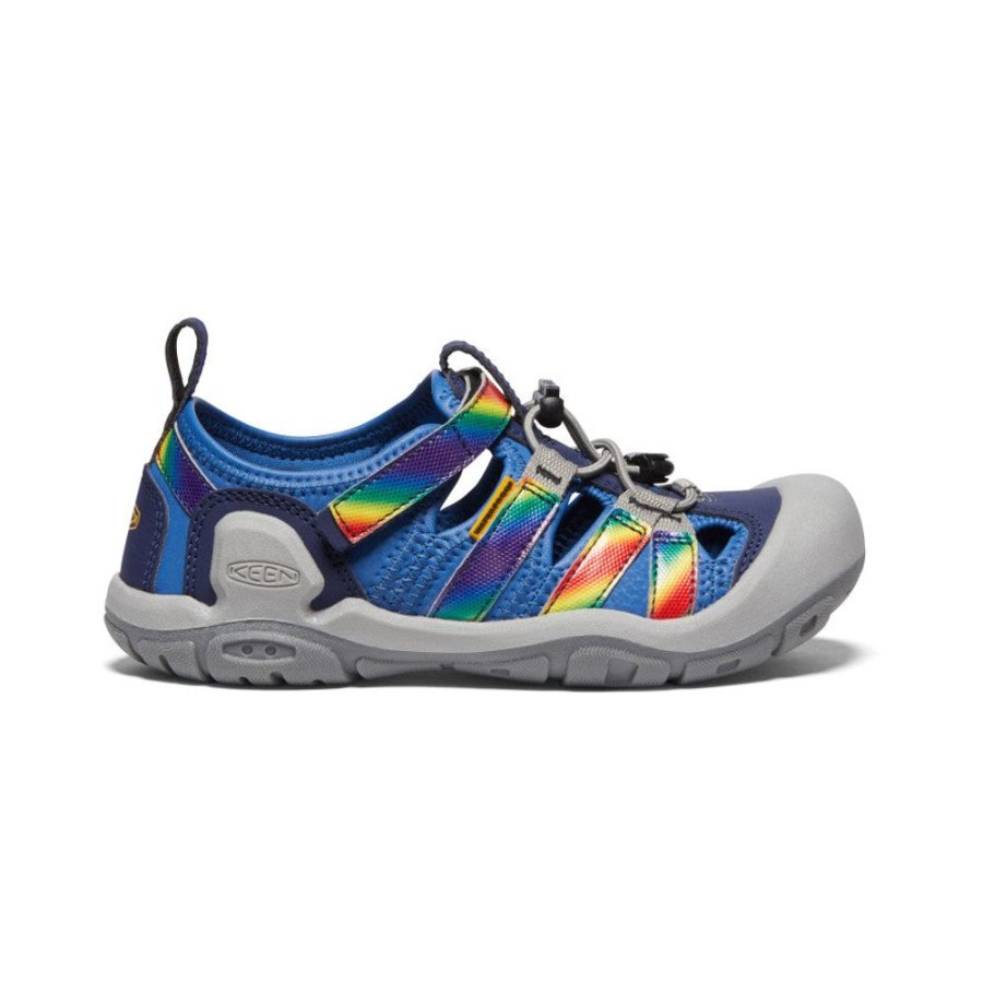 KEEN Sandals | Big Kids' Knotch Creek | Bright Cobalt/Rainbow Tie Dye