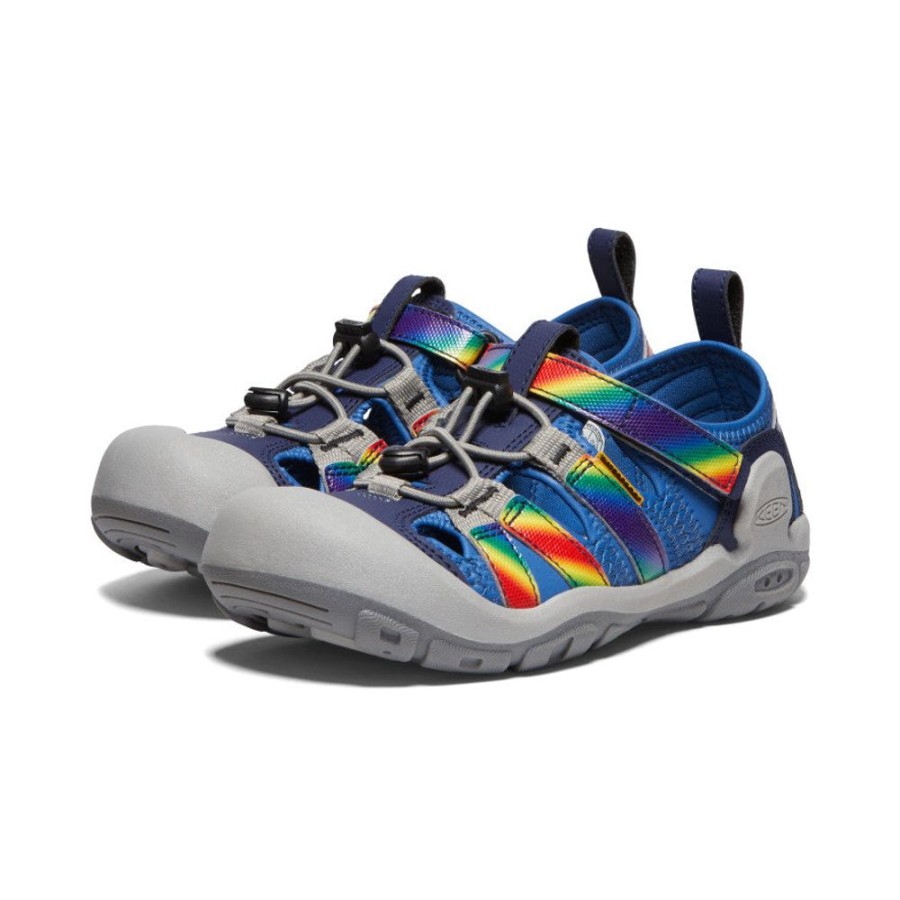 KEEN Sandals | Big Kids' Knotch Creek | Bright Cobalt/Rainbow Tie Dye