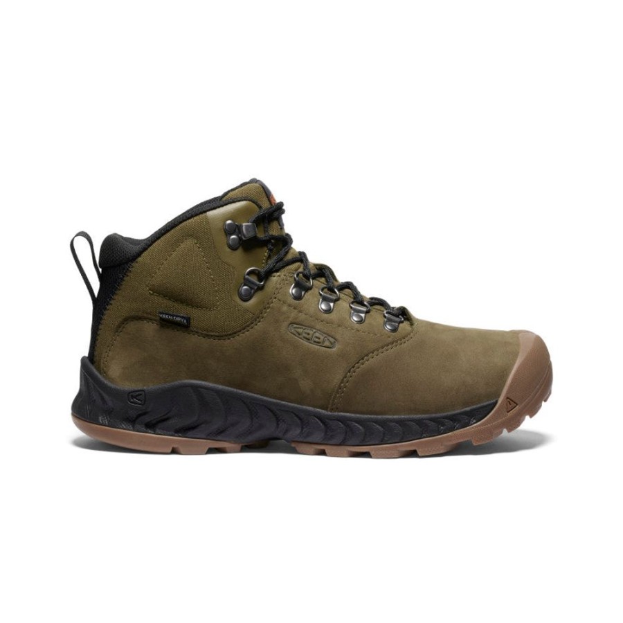 KEEN Boots | Men'S Nxis Explorer Waterproof Boot | Dark Olive/Black