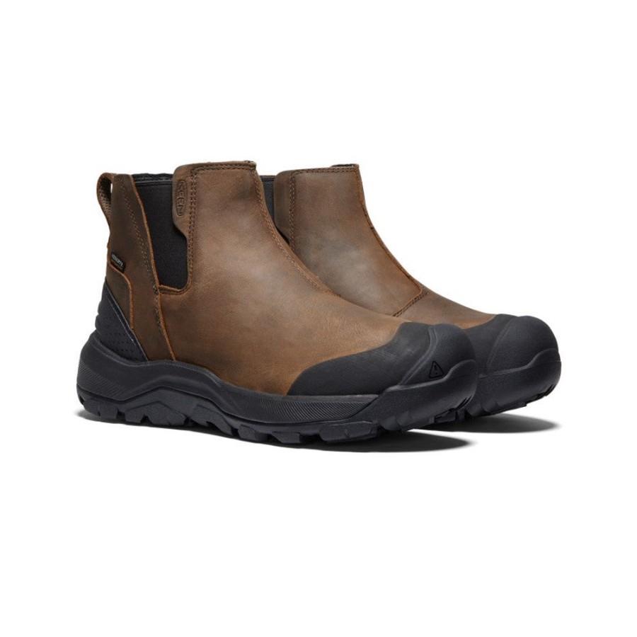 KEEN Boots | Men'S Revel Iv Waterproof Chelsea | Canteen/Black