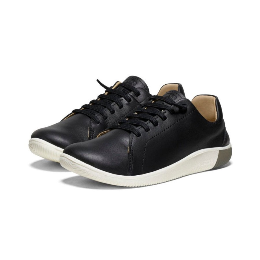 KEEN Slip-Ons | Women'S Knx Leather Sneaker | Black/Star White