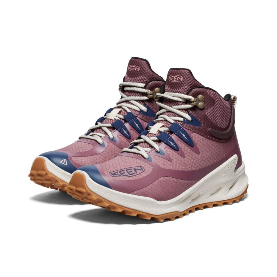 KEEN Boots | Women'S Zionic Waterproof Hiking Boot | Nostalgia Rose/Peach Parfait