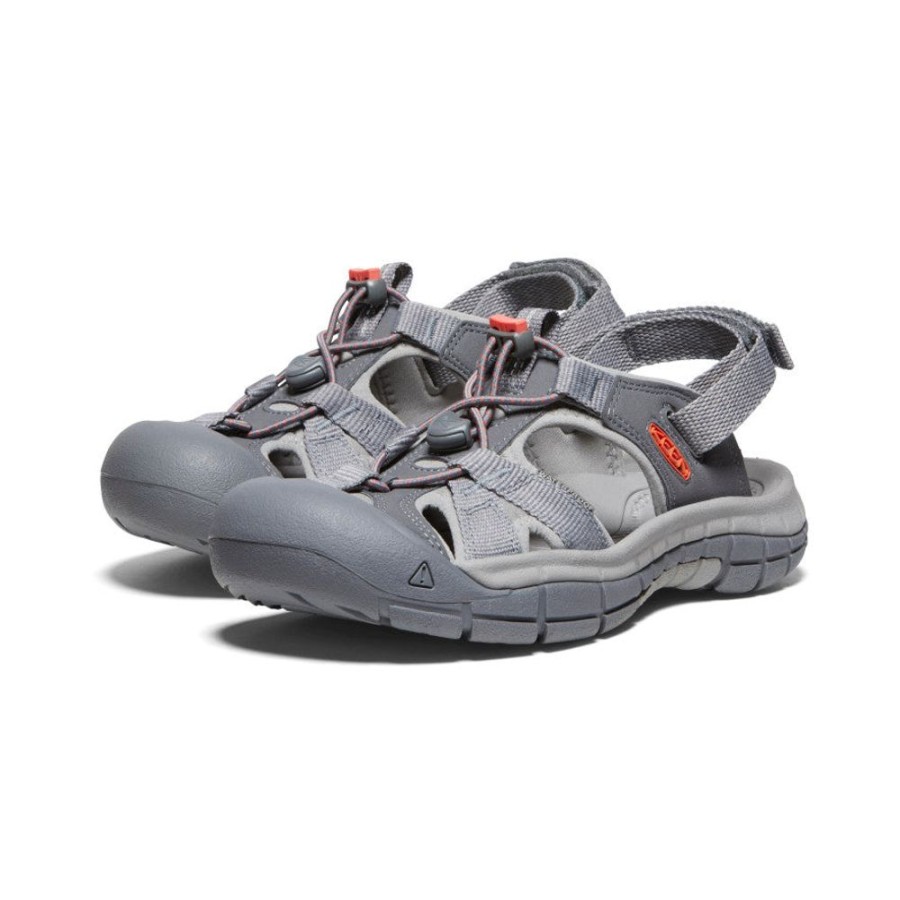 KEEN Sandals | Women'S Ravine H2 Sandal | Steel Grey/Coral