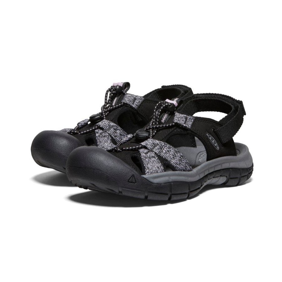 KEEN Sandals | Women'S Ravine H2 Sandal | Black/Dawn Pink