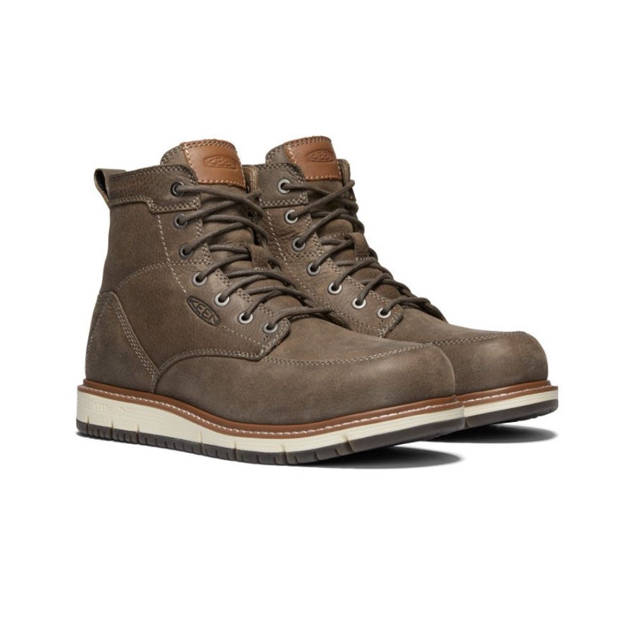 KEEN Work Boots & Shoes | Men'S San Jose 6" Boot (Aluminum Toe) | Falcon/Caramel Cafe