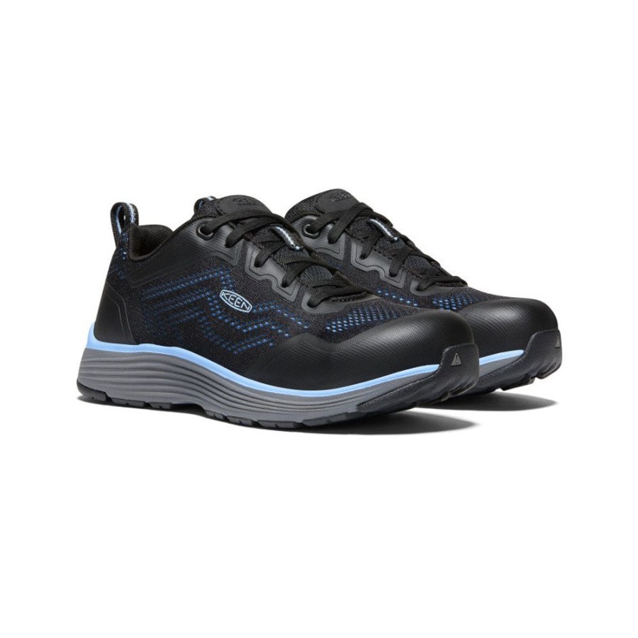 KEEN Work Boots & Shoes | Women'S Sparta 2 (Aluminum Toe) | Airy Blue/Black