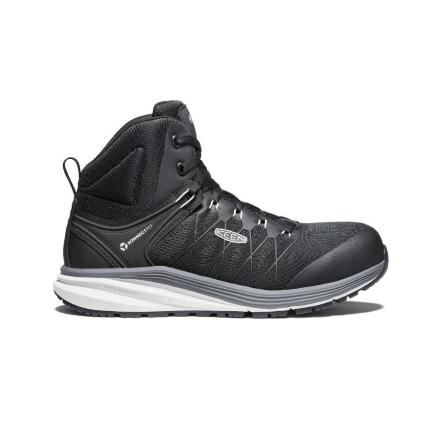 KEEN Work Boots & Shoes | Men'S Vista Energy Mid (Carbon-Fiber Toe) | Vapor/Black