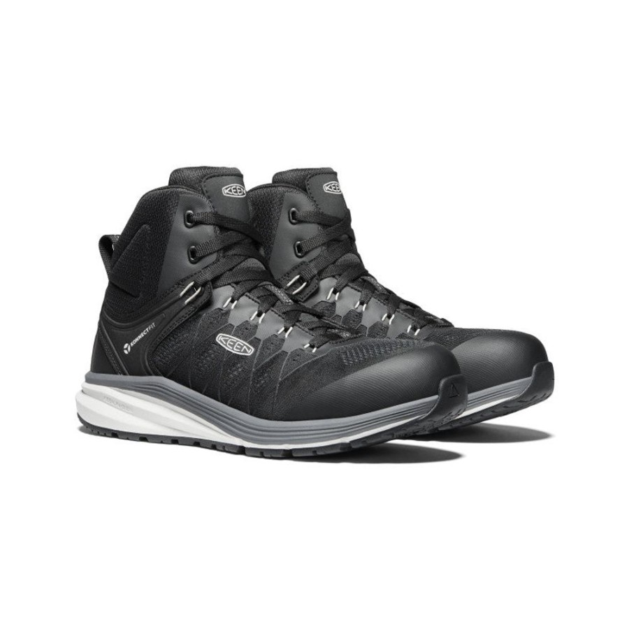 KEEN Work Boots & Shoes | Men'S Vista Energy Mid (Carbon-Fiber Toe) | Vapor/Black