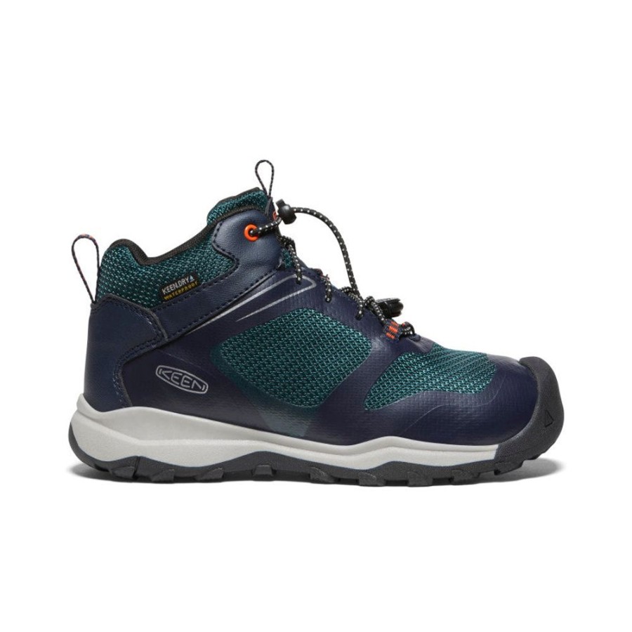 KEEN Boots | Big Kids' Wanduro Waterproof Boot | Sky Captain/Sea Moss