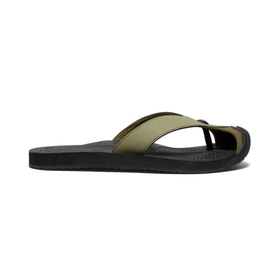 KEEN Slip-Ons | Men'S Barbados Flip-Flop | Martini Olive/Black