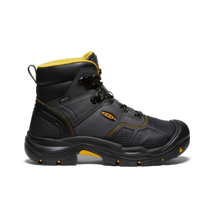 KEEN Work Boots & Shoes | Men'S Logandale Waterproof Boot (Steel Toe) | Raven/Black