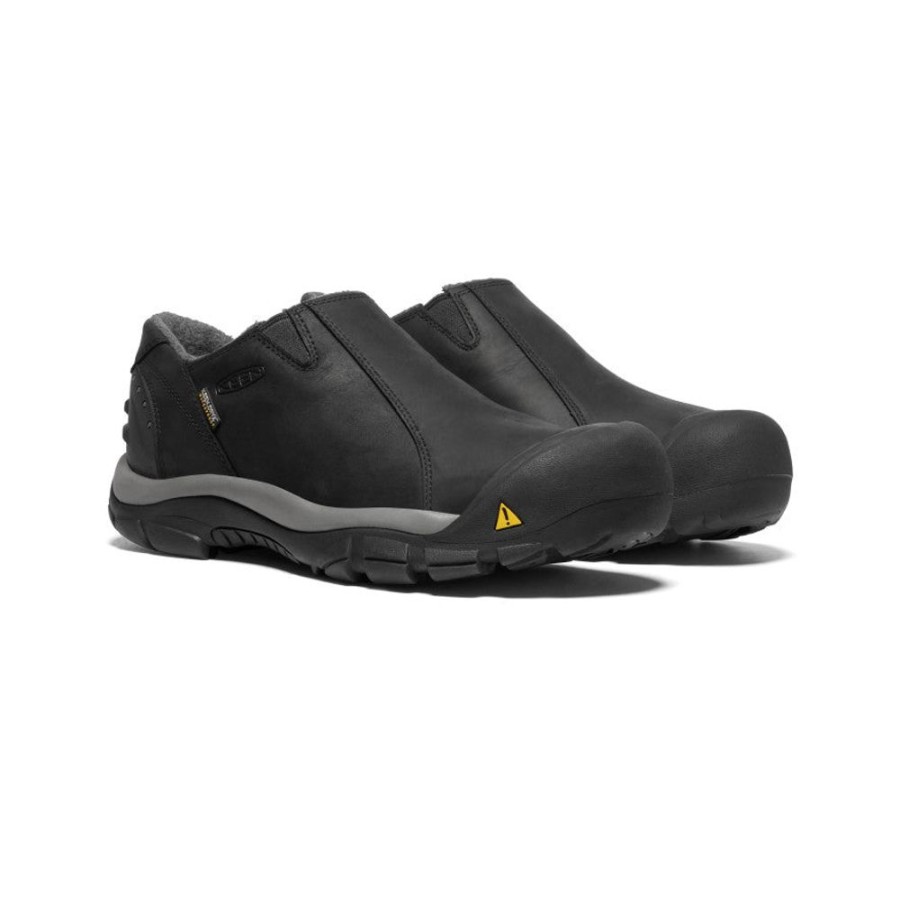 KEEN Slip-Ons | Men'S Brixen Waterproof Low | Black/Gargoyle