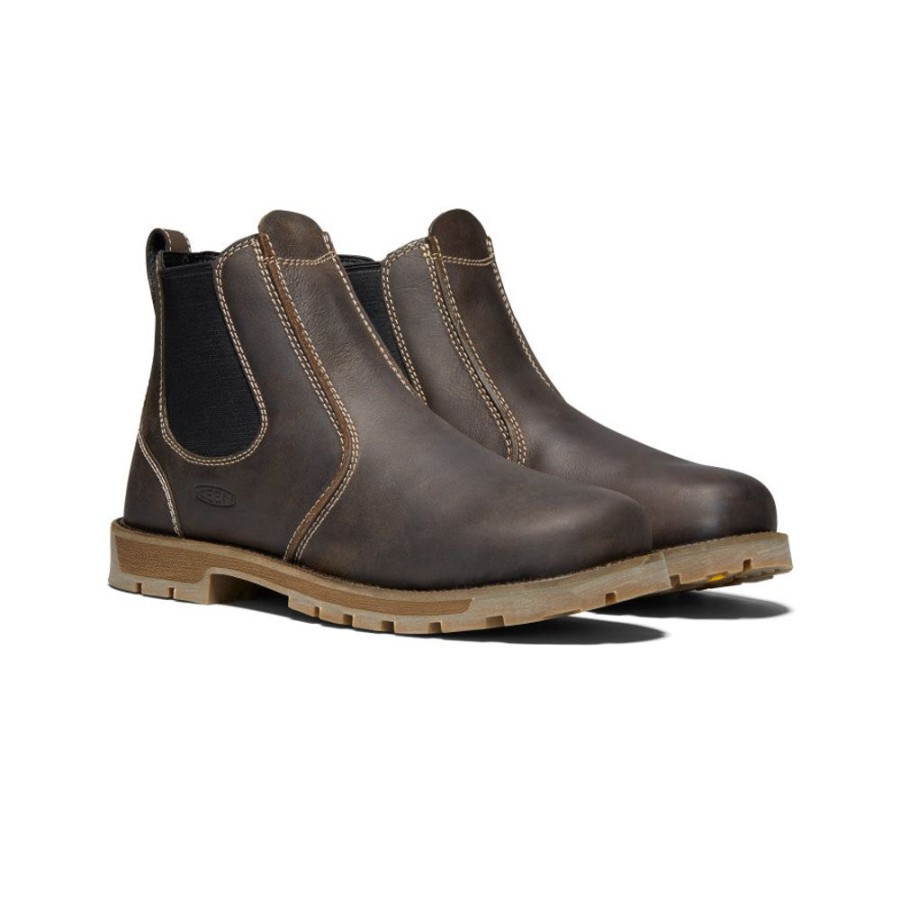 KEEN Work Boots & Shoes | Men'S Seattle Romeo (Soft Toe) | Cascade Brown/Black