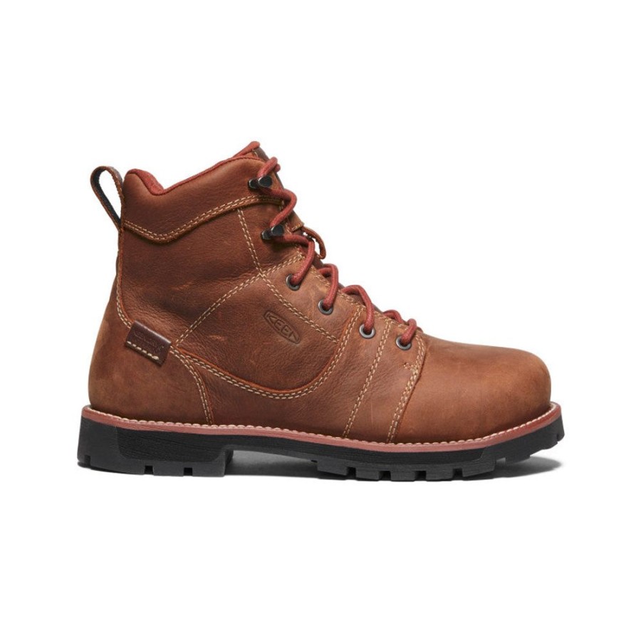 KEEN Work Boots & Shoes | Women'S Seattle 6" Waterproof Boot (Aluminum Toe) | Gingerbread/Black