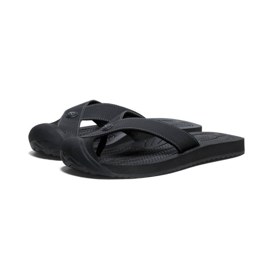 KEEN Slip-Ons | Men'S Barbados Flip-Flop | Black/Steel Grey