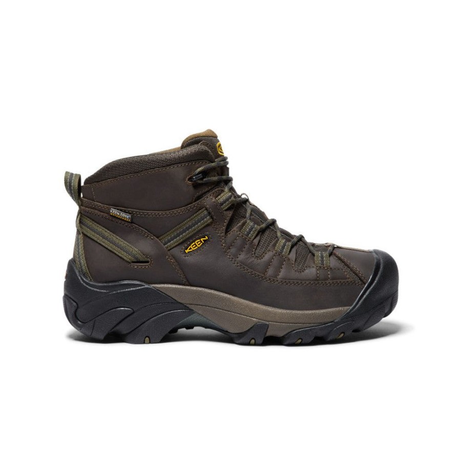 KEEN Boots | Men'S Targhee Ii Mid Waterproof Hiking Boots | Canteen/Dark Olive