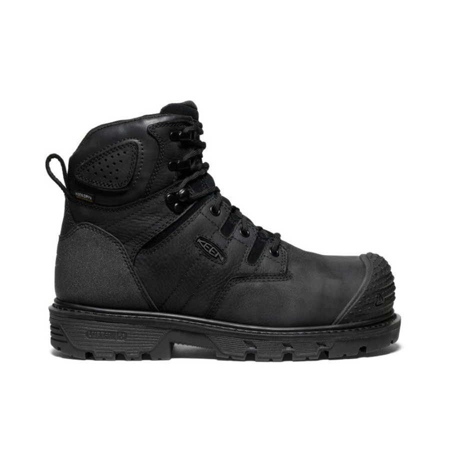 KEEN Work Boots & Shoes | Men'S Camden 6" Waterproof Boot (Carbon-Fiber Toe) | Black/Black