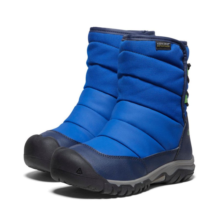 KEEN Boots | Big Kids' Puffrider Waterproof Winter Boot | Naval Academy/Surf