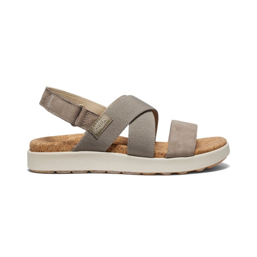 KEEN Sandals | Women'S Elle Criss Cross Sandal | Brindle/Birch