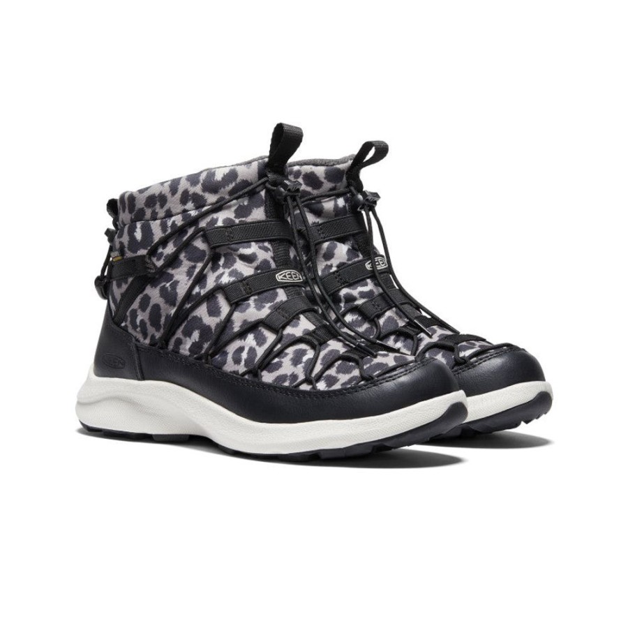 KEEN Slip-Ons | Women'S Uneek Snk Ii Waterproof Chukka | Animal Print/Silver Birch