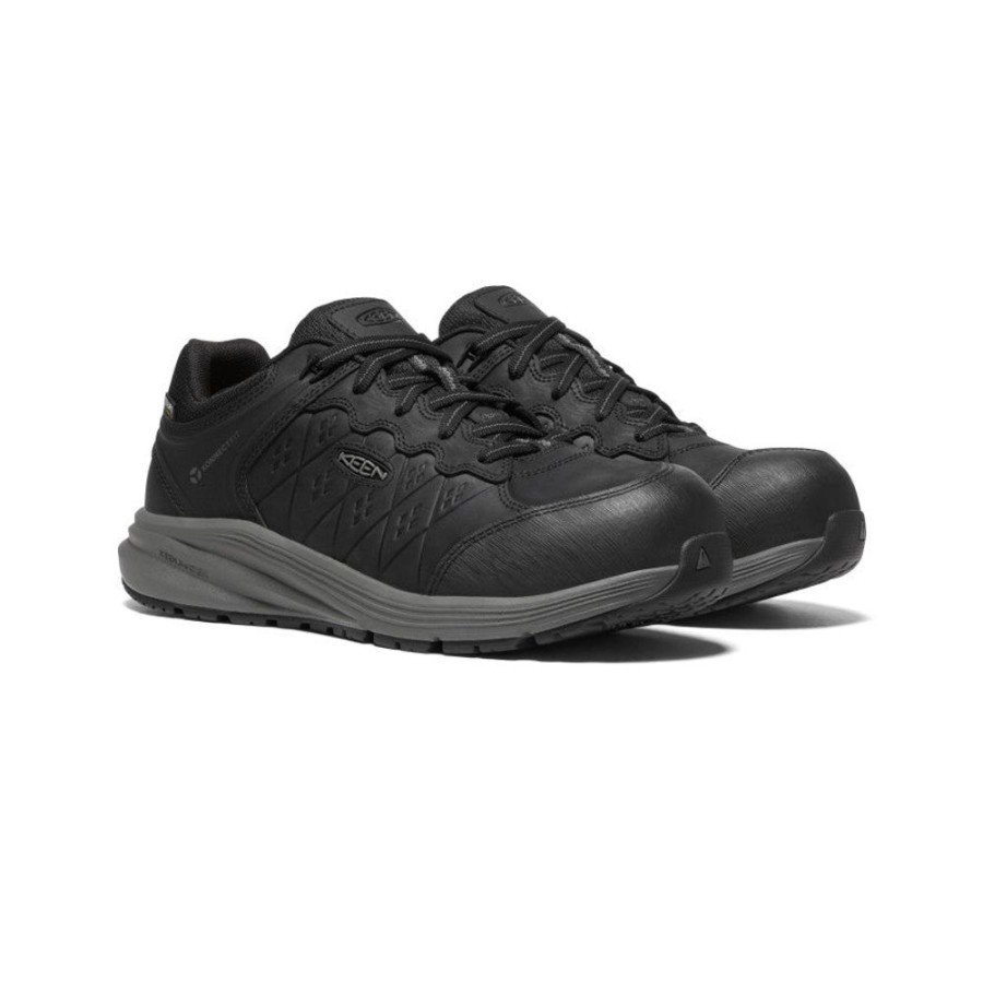 KEEN Work Boots & Shoes | Men'S Vista Energy+ Waterproof (Carbon Fiber Toe) | Black/Gun Metal