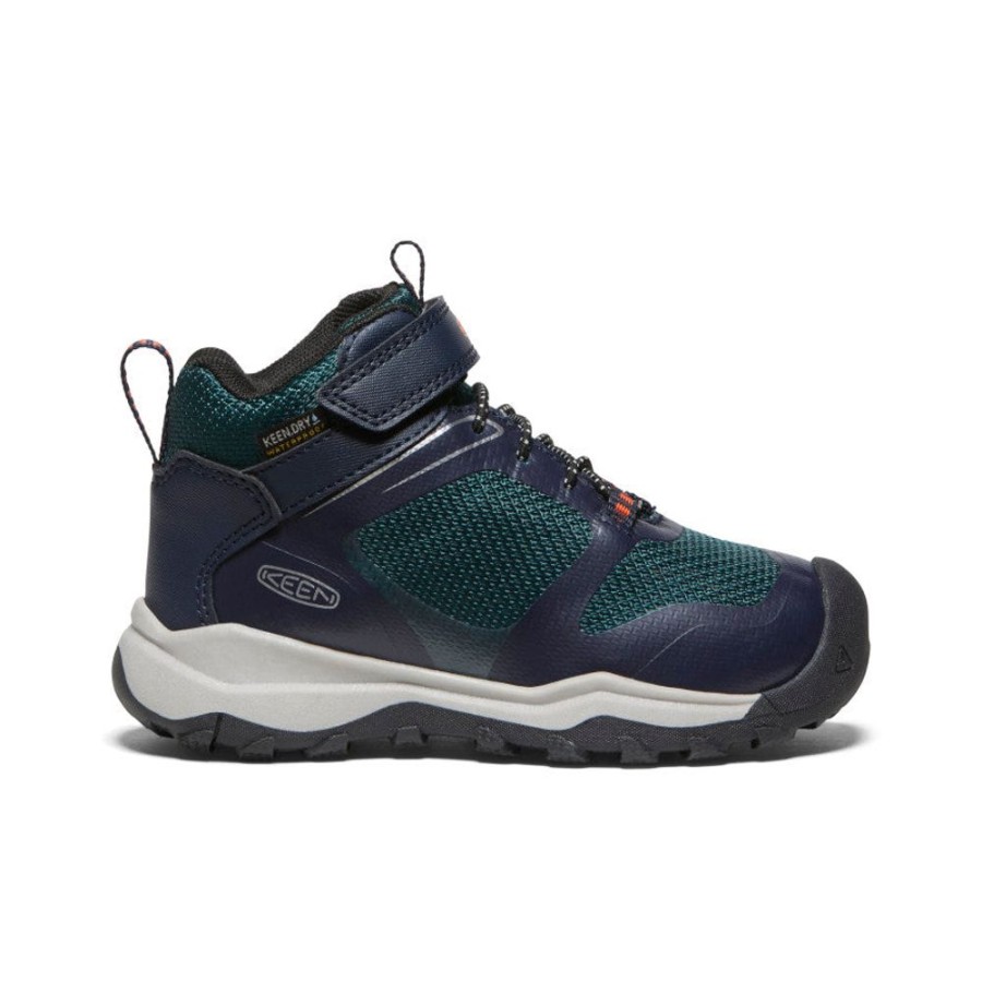 KEEN Boots | Little Kids' Wanduro Waterproof Boot | Sky Captain/Sea Moss