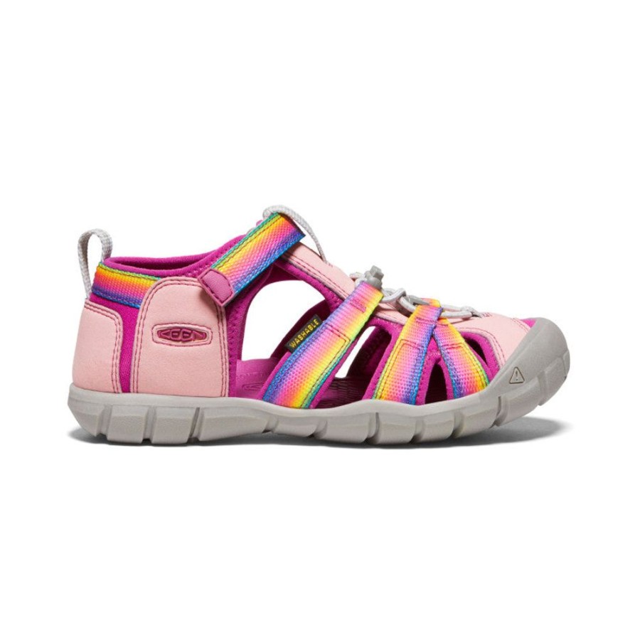 KEEN Sandals | Big Kids' Seacamp Ii Cnx | Rainbow/Festival Fuchsia