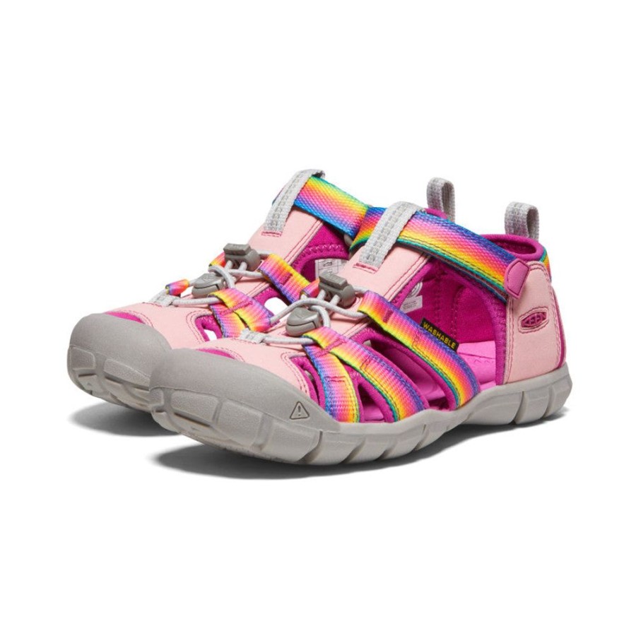 KEEN Sandals | Big Kids' Seacamp Ii Cnx | Rainbow/Festival Fuchsia