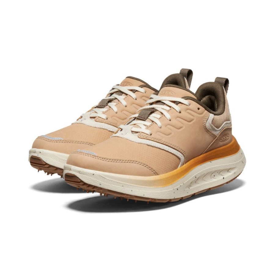 KEEN Shoes | Women'S Wk400 Leather Walking Shoe | Safari/Birch