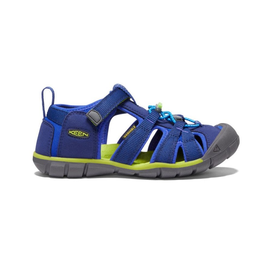 KEEN Sandals | Big Kids' Seacamp Ii Cnx | Blue Depths/Chartreuse