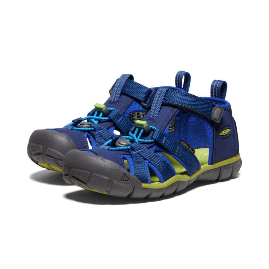 KEEN Sandals | Big Kids' Seacamp Ii Cnx | Blue Depths/Chartreuse