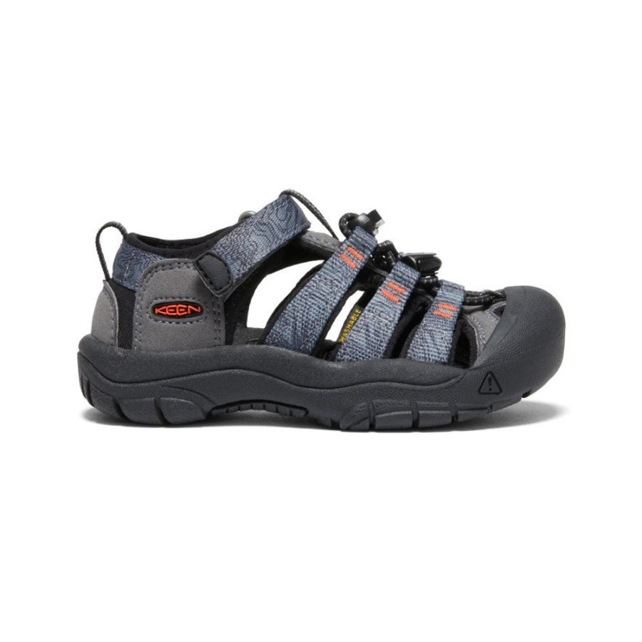 KEEN Sandals | Little Kids' Newport H2 | Steel Grey/Black